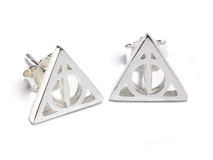 Deathly Hallows Stud Sterling Silver Earrings