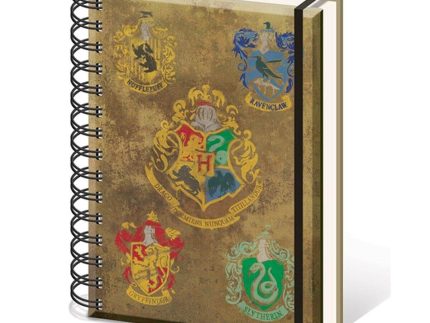 Harry Potter 4 Hogwarts Houses A5 Notebook