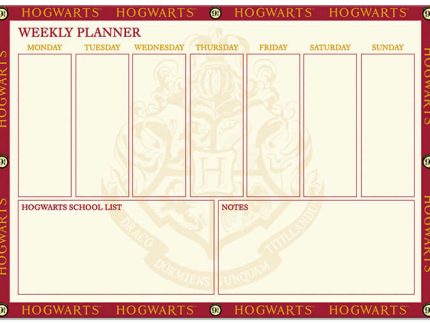 Harry Potter Hogwarts 9 3/4 A4 Desk Pad