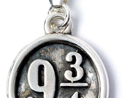 Harry Potter Sterling Silver Platform 9 3/4 Clip on Charm