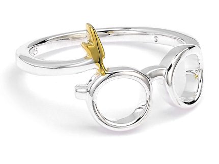 HARRY POTTER STERLING SILVER GLASSES & LIGTHNING BOLT RING-S