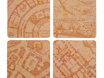 Marauder's Map Heat Changing Coaster Set