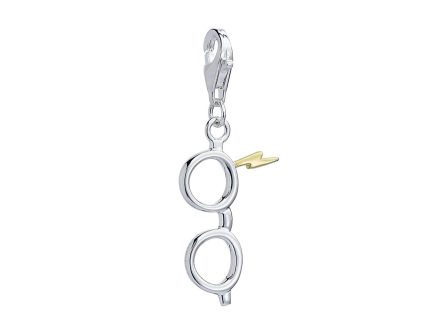 Official Harry Potter Sterling Silver Lightning Bolt & Glasses Clip on Charm