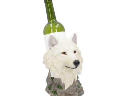 Snow Guide Wolf Wine Bottle Holder 19.7cm