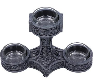 Thor hammer tea light holder 18.5cm
