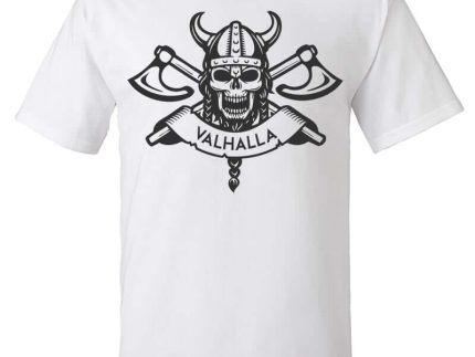 White Valhalla with Skull T-Shirt
